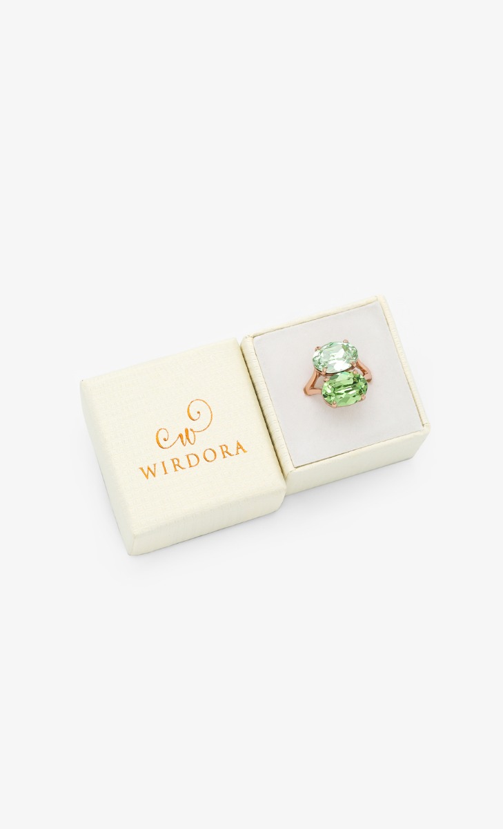 Warda Scarf Ring in Peridot