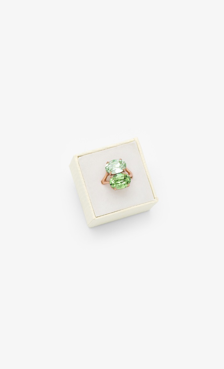Warda Scarf Ring in Peridot image 2