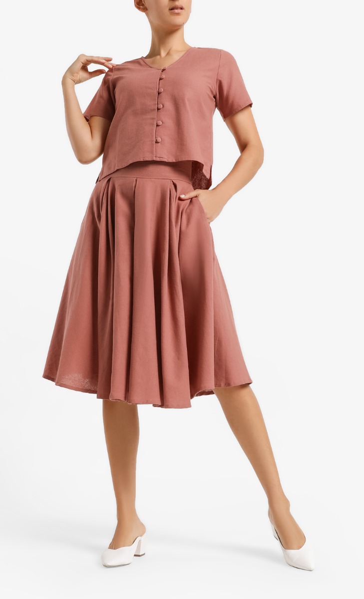 Brea Blouse in Dusty Rose