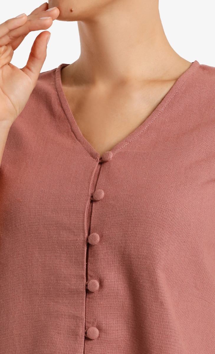 Brea Blouse in Dusty Rose image 2