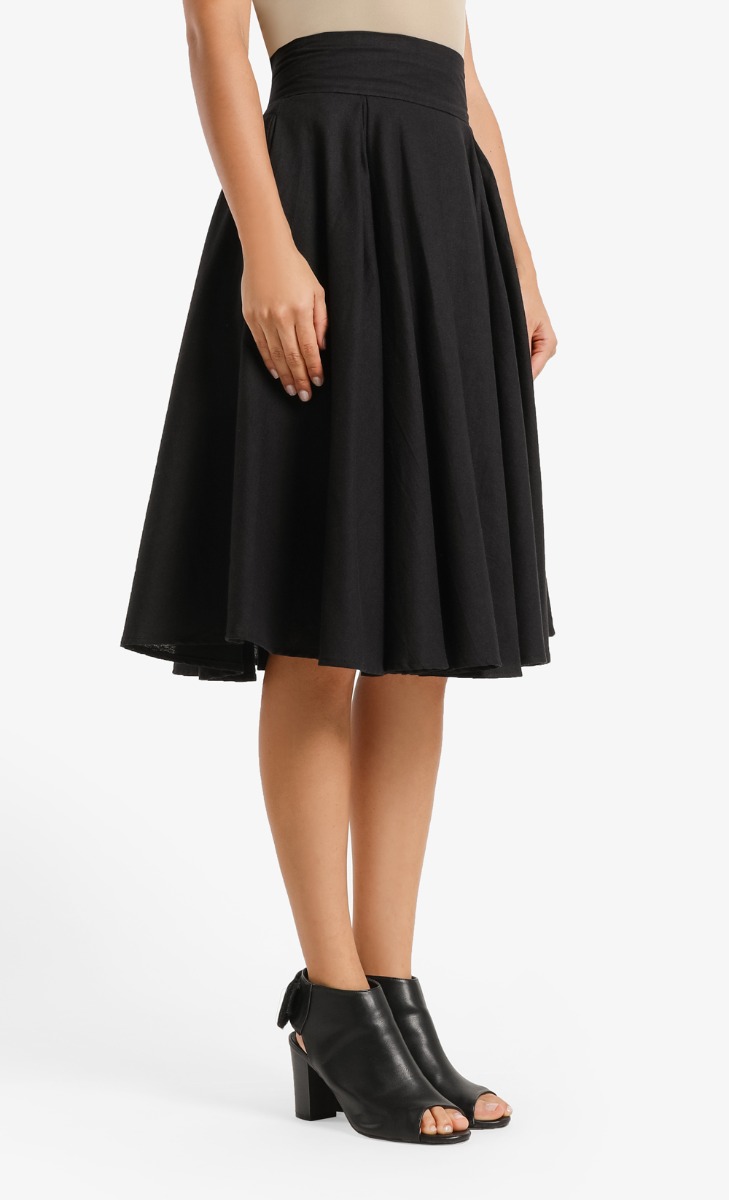 Tilde Midi Skirt in Black image 2