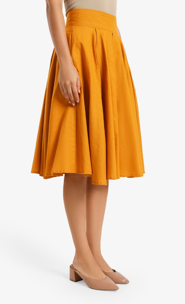 Tilde Midi Skirt in Turmeric image 2