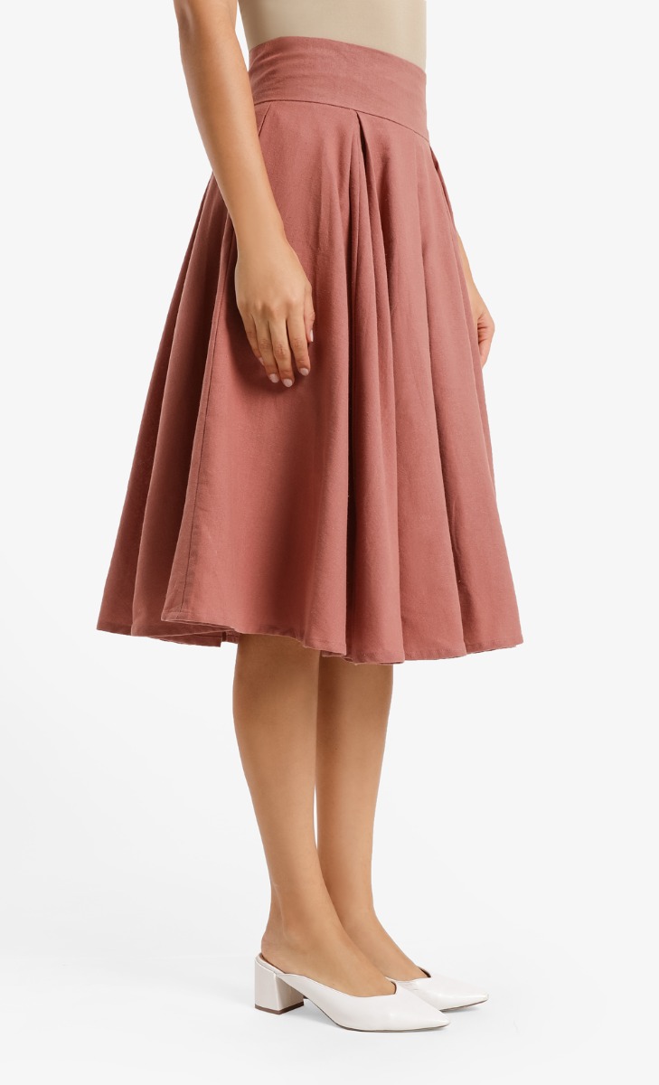 Tilde Midi Skirt in Dusty Rose image 2