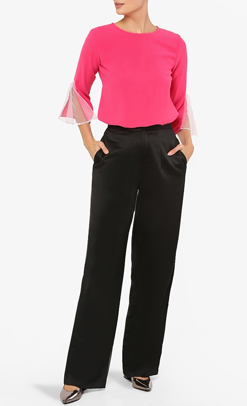 Noe Top in Fuchsia Pink