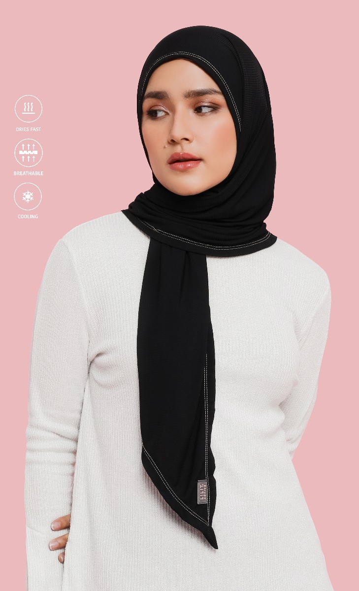  Running  Hijab  in Black FashionValet