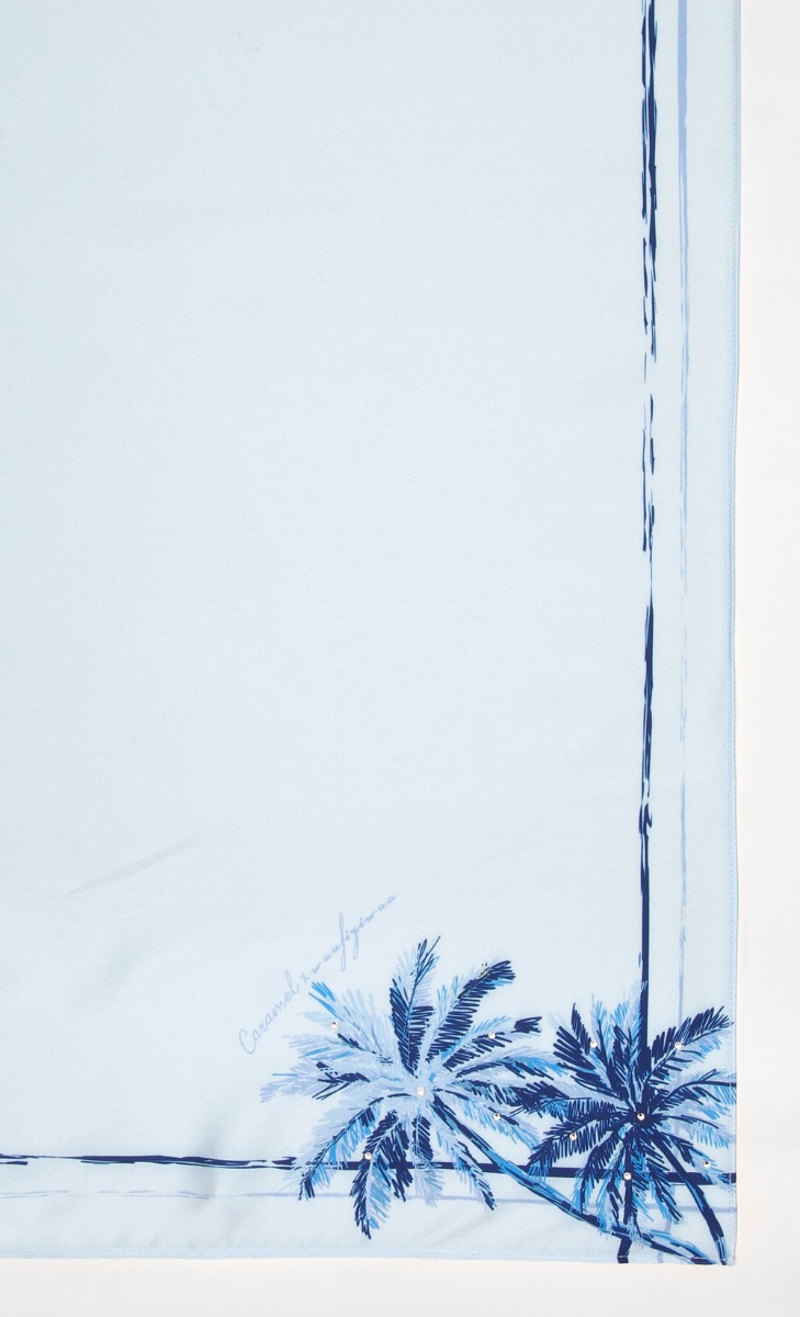 Aisyah Square Scarf In Sky Blue image 2