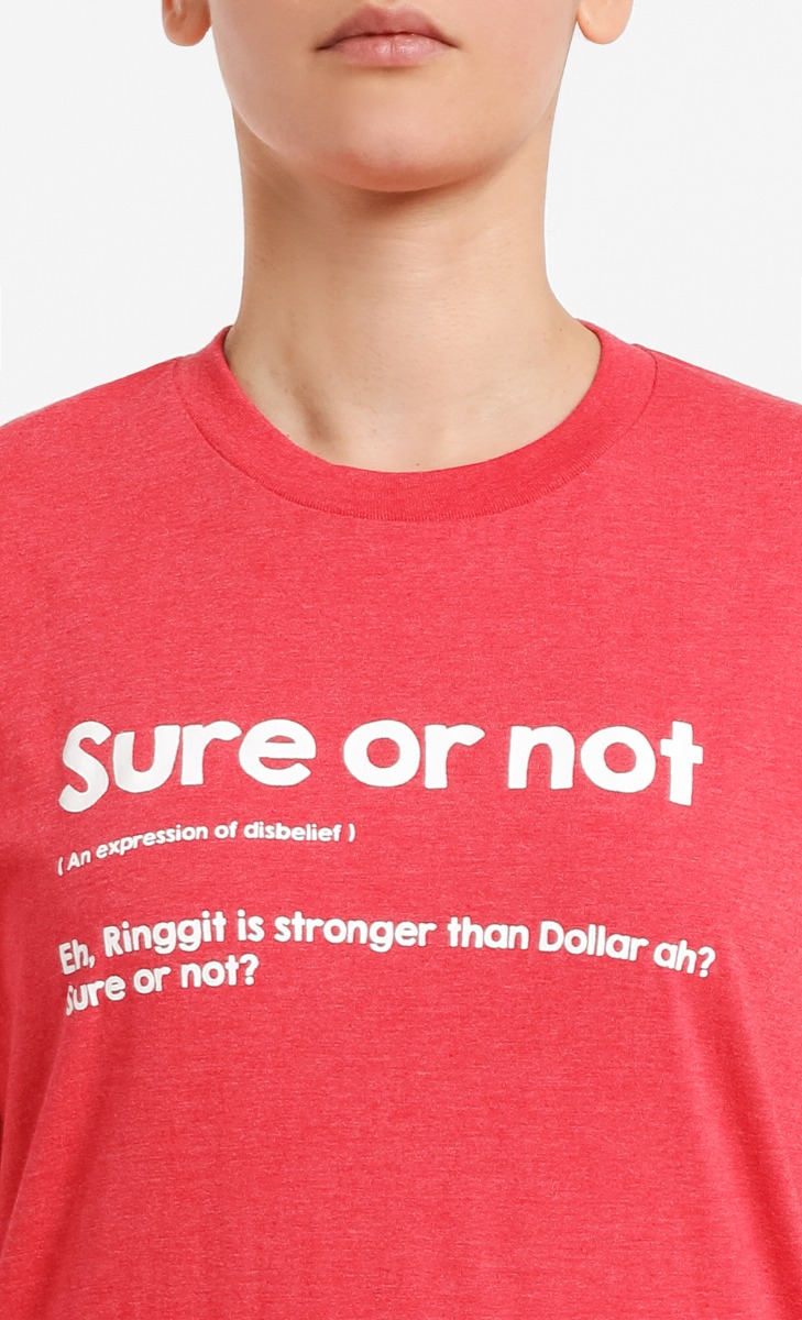 Sure Or Not T-Shirt in Red image 2