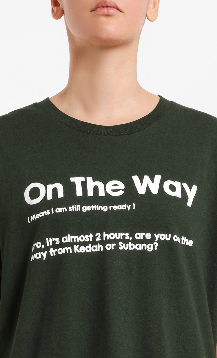On The Way Unisex T-Shirt in Green image 2