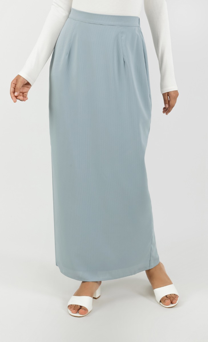 Atherah Skirt in Dusty Blue
