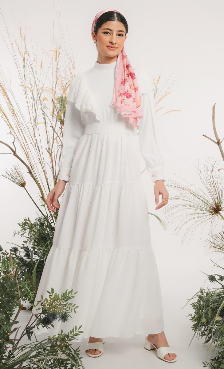 The August Edit Prairie Dress - White