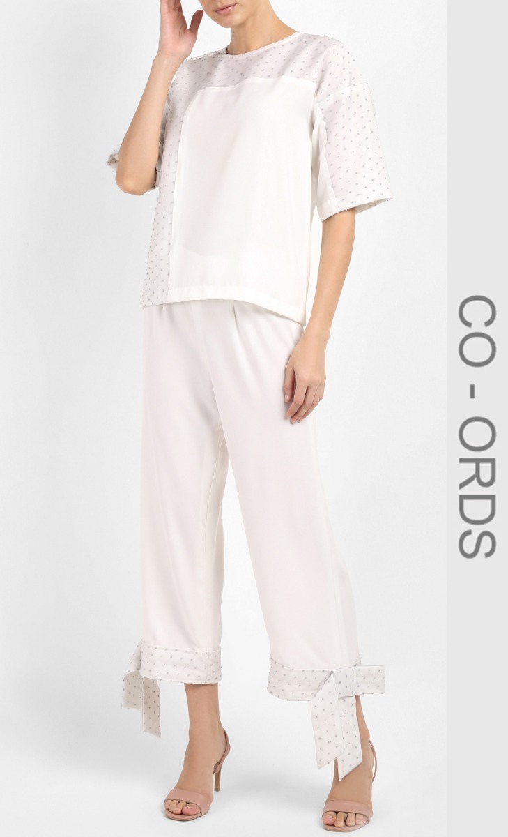 Blair Top in White and Grey