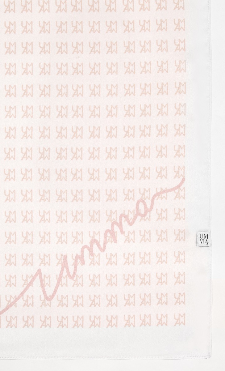 UMMA Monogram Square Scarf in Beige image 2