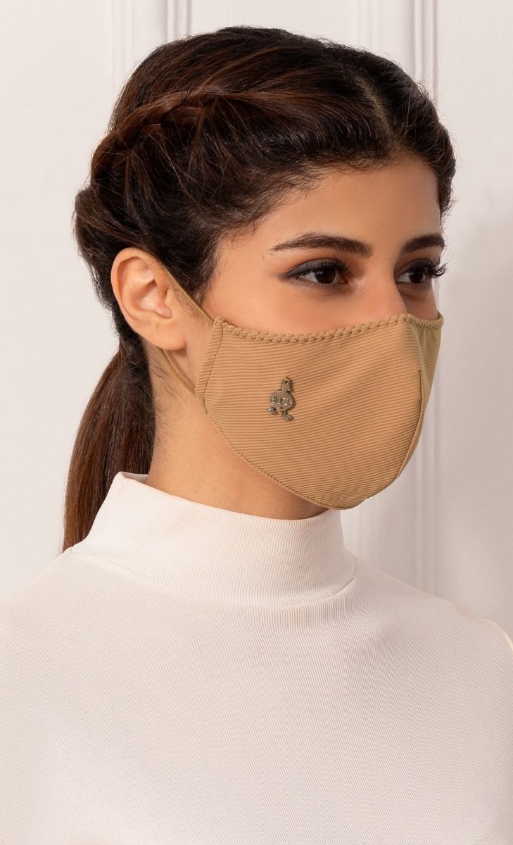 Textured Jersey Face Mask (Ear-loop) with nanotechnology in Beignet