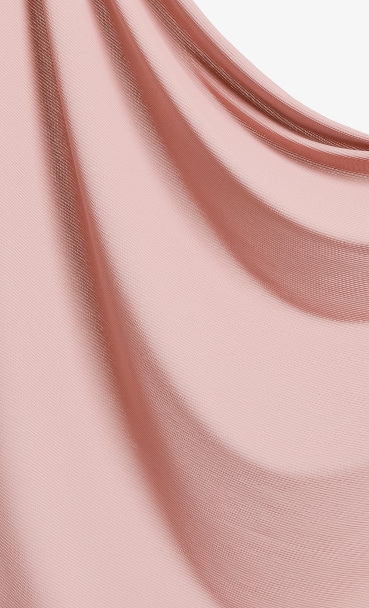 Qatar Ribbed Jersey Semi Instant Hijab In Blush image 2