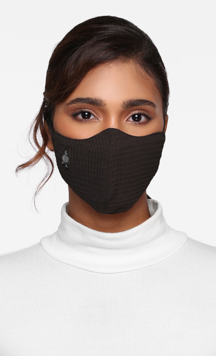 Textured Face Mask (Tie-back) in Boba image 2
