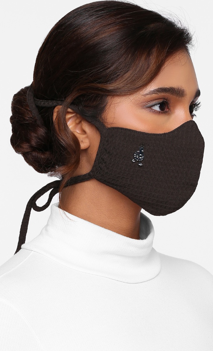 Textured Face Mask (Tie-back) in Boba