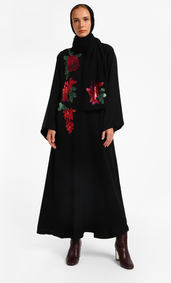 Glitz Abaya in Black