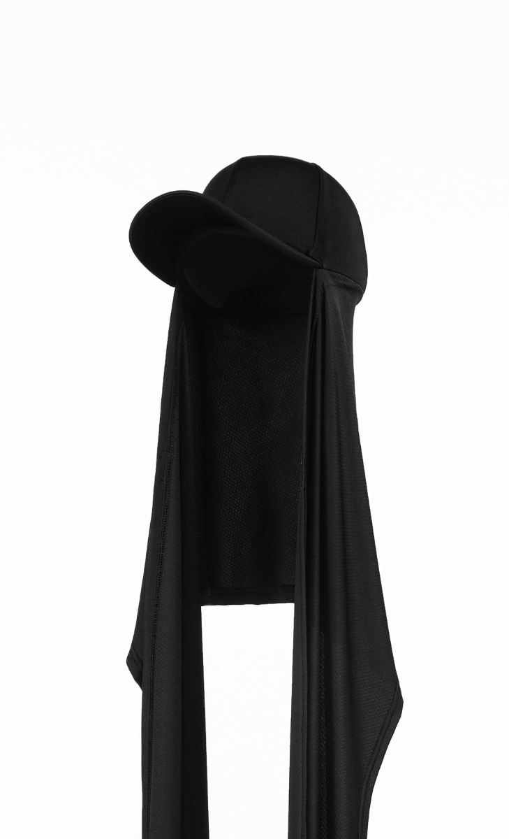 Active Cap Hijab in Black image 2