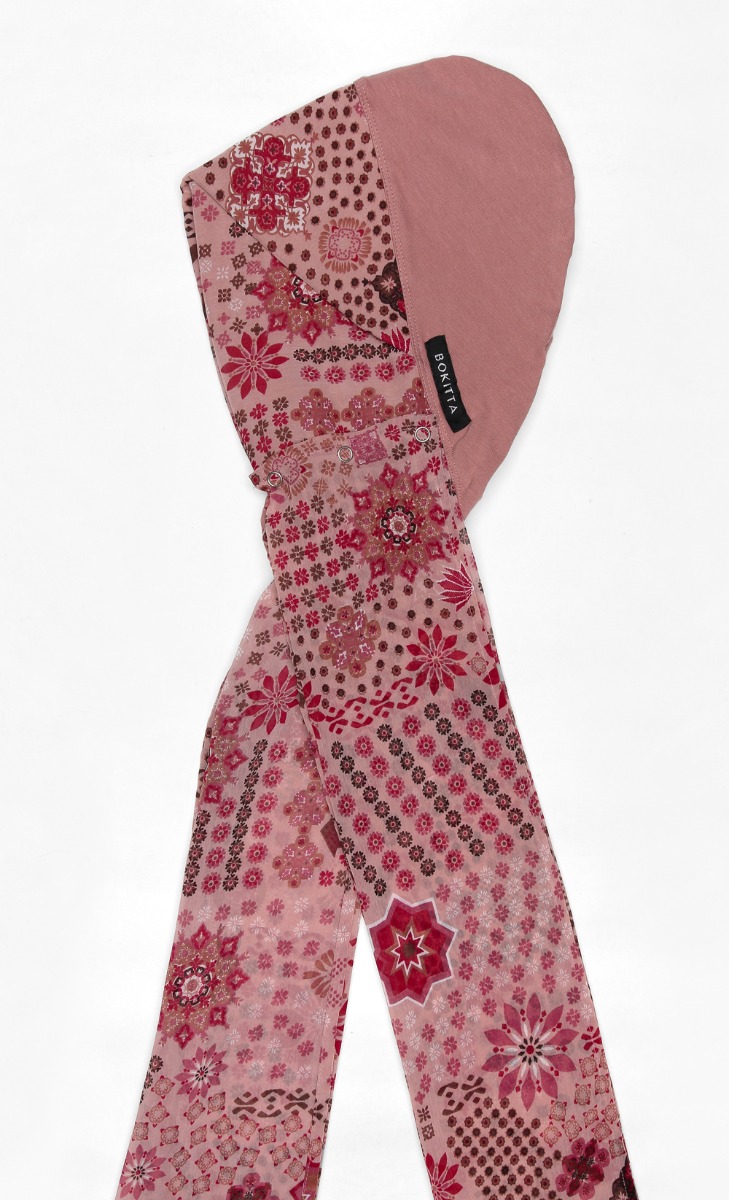 Cap Printed Shawl In Sindibad Pink image 2