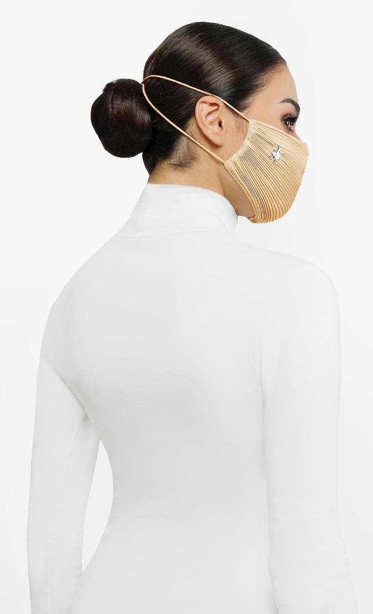 Pleats Face Mask (Head-loop) in Churro image 2