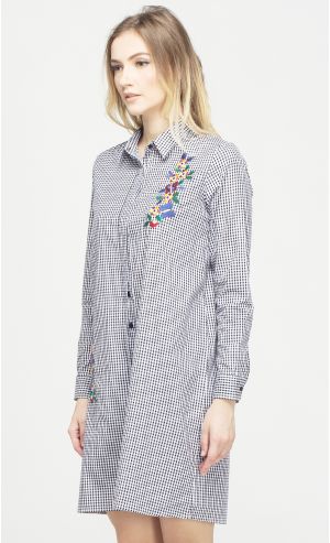 Valyn Shirtdress in Black