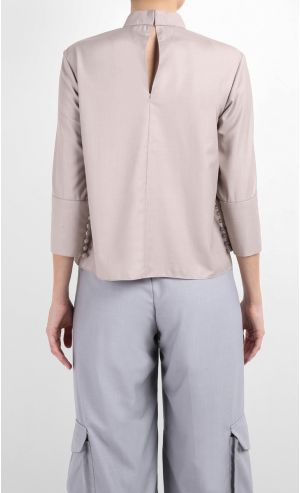 STELLA Front Draped Top in Khaki