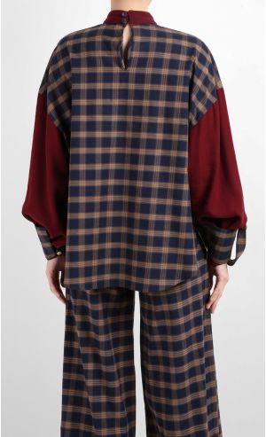 BLAKE Oversized Checkered Top in Multi