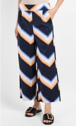 Zig Zag Pants in Blue