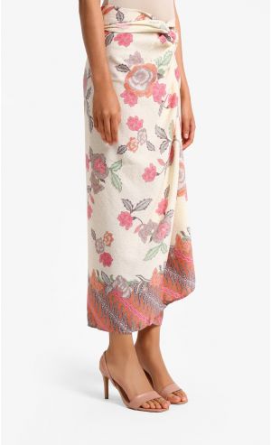 Batik Pareo in White & Pink