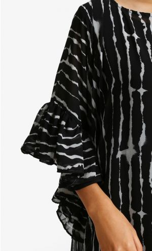 Caspian Kaftan in Black & White