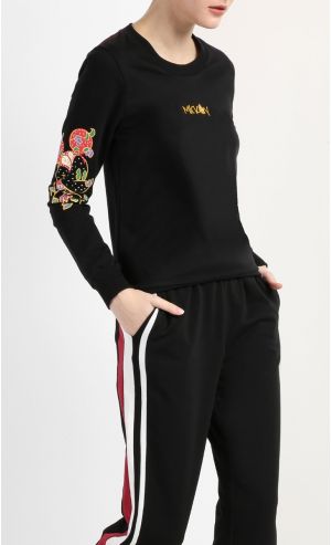 Mickey Go Local Batik Nyonya Jumper in Black