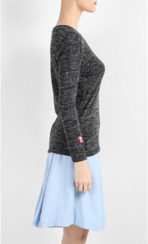 Mickey Vintage Long Sleeve Blouse in Black