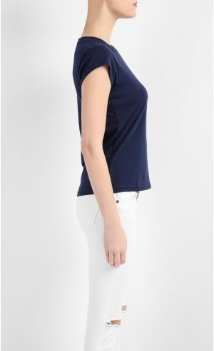 Mickey Go Local Batik India Tee in Navy Blue