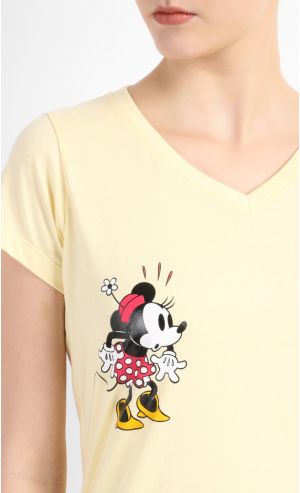 Mickey True Origins Minnie Tee in Light Yellow