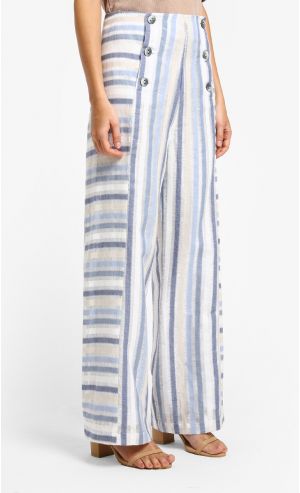 Billie Trousers in Lavender Seed Stripe