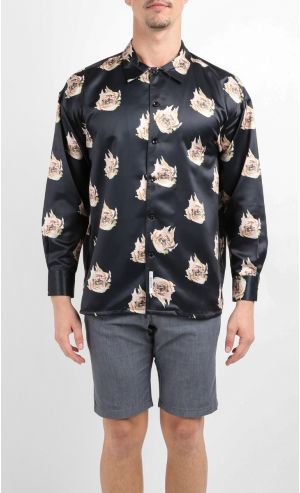 Melancholy Long Sleeve Shirt in Black