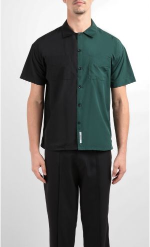 Two Tone Shirt in Black and Green