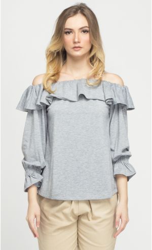 Pansy Top in Grey
