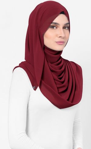 Chiffon Scarf in Scarlet