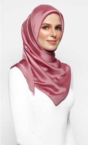 Satin Silk Square Scarf in Nostalgia