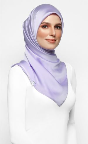 Satin Silk Square Scarf in Catnip