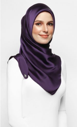 Satin Silk Square Scarf in Vixen