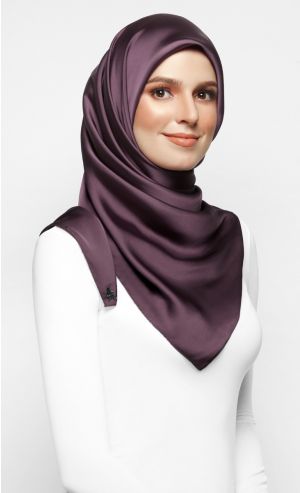 Satin Silk Square Scarf in Date Night