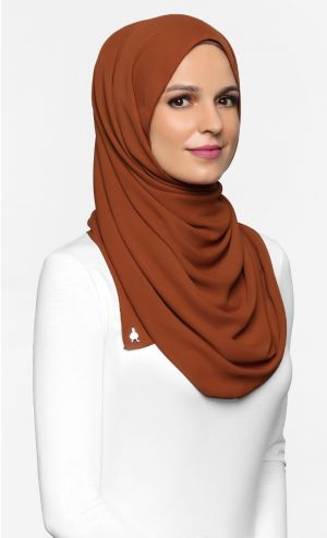 Chiffon Crepe Scarf in Old Flame