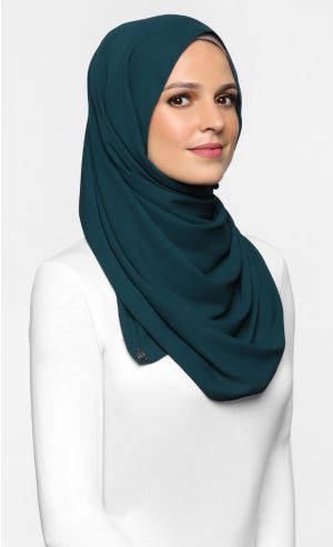 Chiffon Crepe Scarf in Herbie