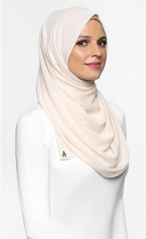 Chiffon Crepe Scarf in Crouton