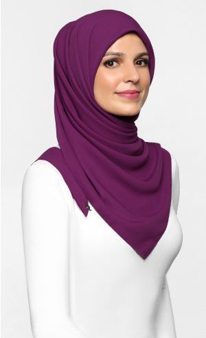 Chiffon Crepe Square Scarf in Panama