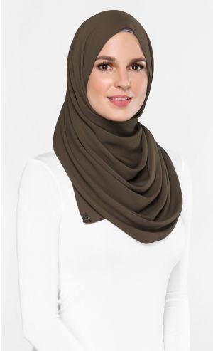 Chiffon Crepe Scarf in Americano