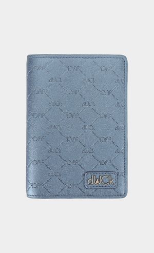dUCk Passport Holder in Metallic Blue