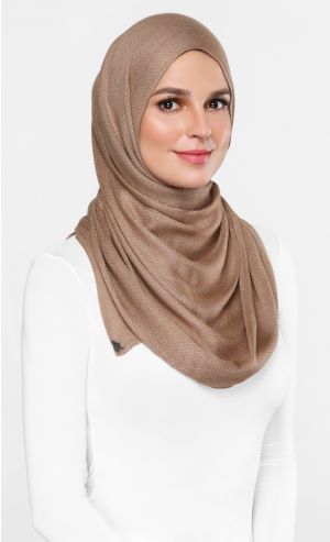 Faux Cashmere Scarf in Chestnut